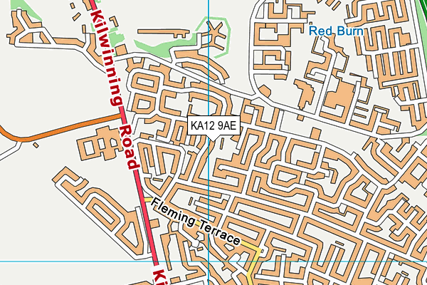 KA12 9AE map - OS VectorMap District (Ordnance Survey)