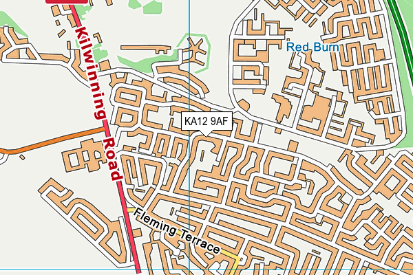 KA12 9AF map - OS VectorMap District (Ordnance Survey)