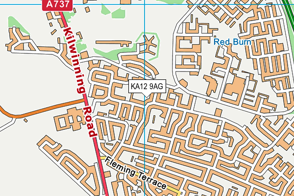 KA12 9AG map - OS VectorMap District (Ordnance Survey)