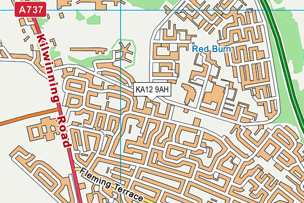 KA12 9AH map - OS VectorMap District (Ordnance Survey)
