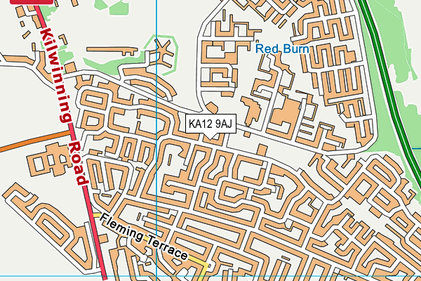 KA12 9AJ map - OS VectorMap District (Ordnance Survey)