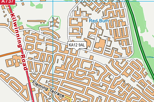 KA12 9AL map - OS VectorMap District (Ordnance Survey)