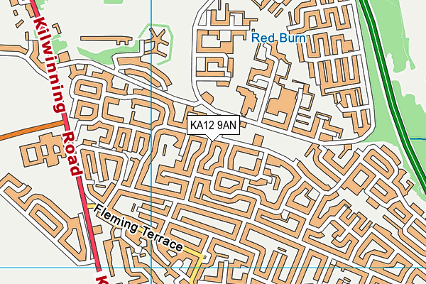 KA12 9AN map - OS VectorMap District (Ordnance Survey)