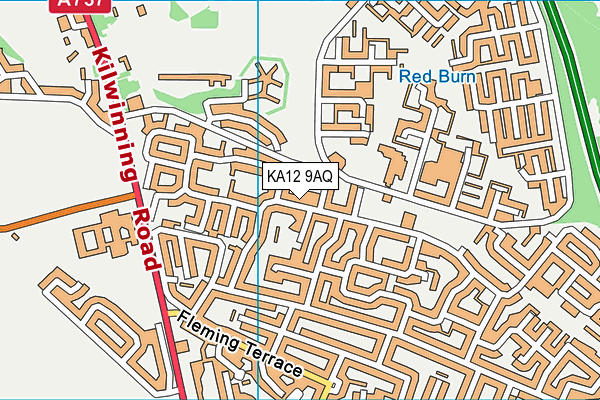 KA12 9AQ map - OS VectorMap District (Ordnance Survey)