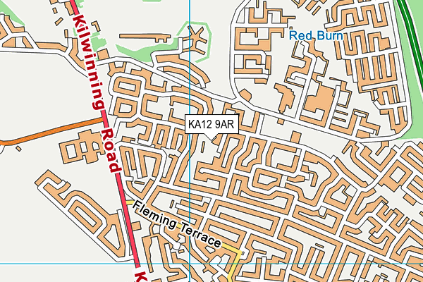 KA12 9AR map - OS VectorMap District (Ordnance Survey)