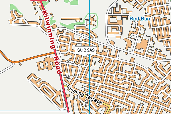 KA12 9AS map - OS VectorMap District (Ordnance Survey)