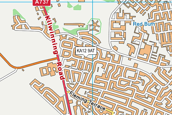 KA12 9AT map - OS VectorMap District (Ordnance Survey)