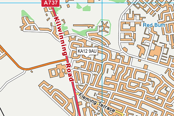 KA12 9AU map - OS VectorMap District (Ordnance Survey)