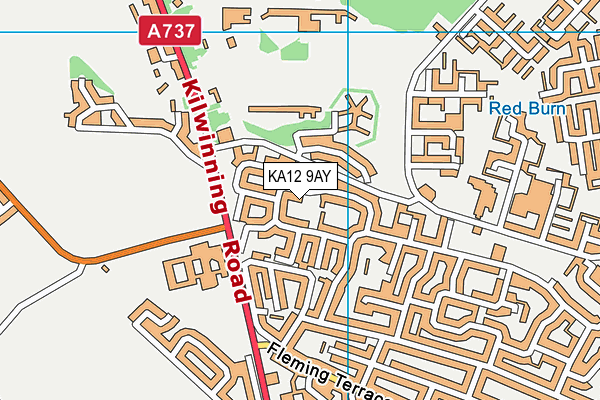 KA12 9AY map - OS VectorMap District (Ordnance Survey)