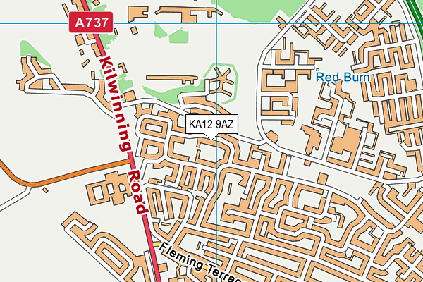 KA12 9AZ map - OS VectorMap District (Ordnance Survey)