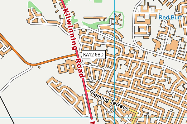 KA12 9BD map - OS VectorMap District (Ordnance Survey)
