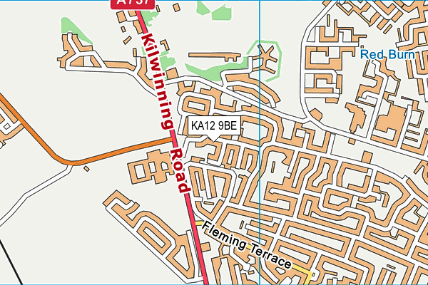 KA12 9BE map - OS VectorMap District (Ordnance Survey)