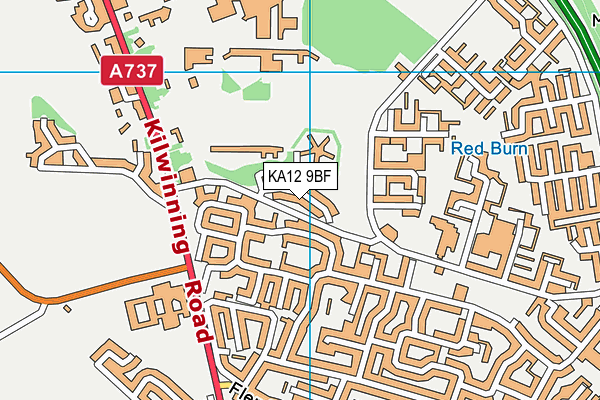 KA12 9BF map - OS VectorMap District (Ordnance Survey)