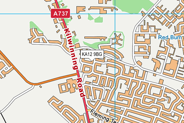 KA12 9BG map - OS VectorMap District (Ordnance Survey)