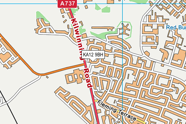 KA12 9BH map - OS VectorMap District (Ordnance Survey)
