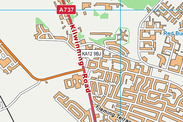 KA12 9BJ map - OS VectorMap District (Ordnance Survey)