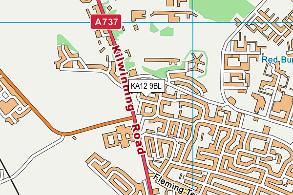 KA12 9BL map - OS VectorMap District (Ordnance Survey)