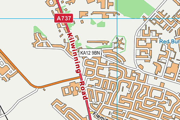 KA12 9BN map - OS VectorMap District (Ordnance Survey)