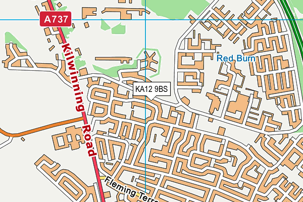 KA12 9BS map - OS VectorMap District (Ordnance Survey)