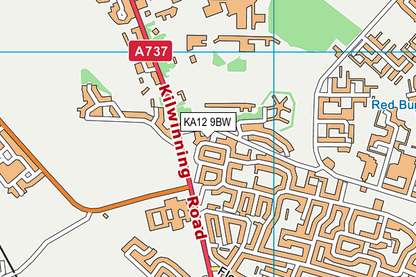 KA12 9BW map - OS VectorMap District (Ordnance Survey)