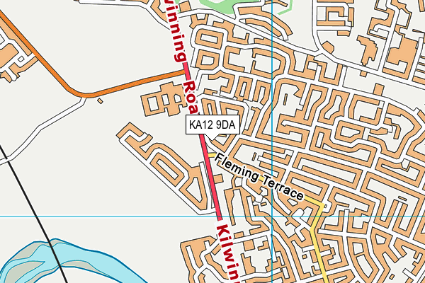 KA12 9DA map - OS VectorMap District (Ordnance Survey)