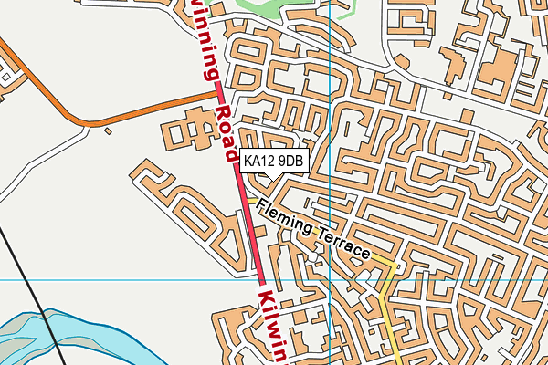 KA12 9DB map - OS VectorMap District (Ordnance Survey)