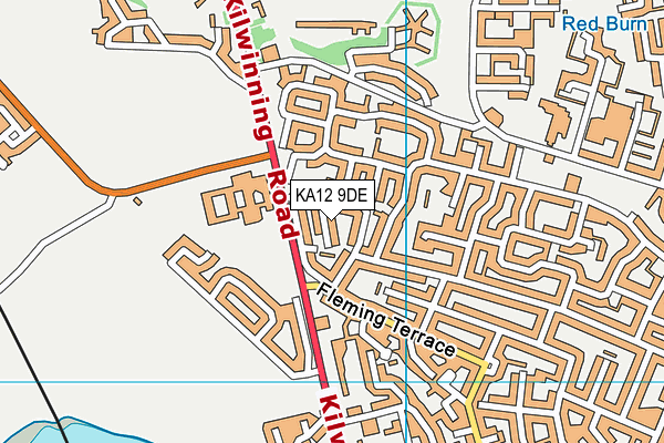 KA12 9DE map - OS VectorMap District (Ordnance Survey)