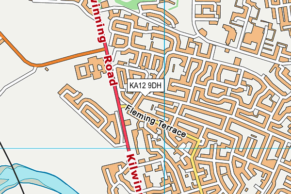 KA12 9DH map - OS VectorMap District (Ordnance Survey)