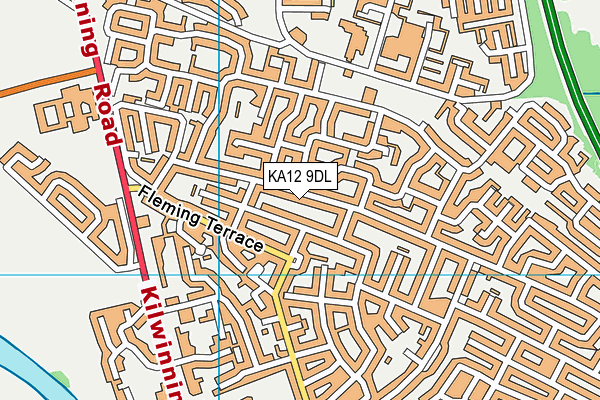 KA12 9DL map - OS VectorMap District (Ordnance Survey)