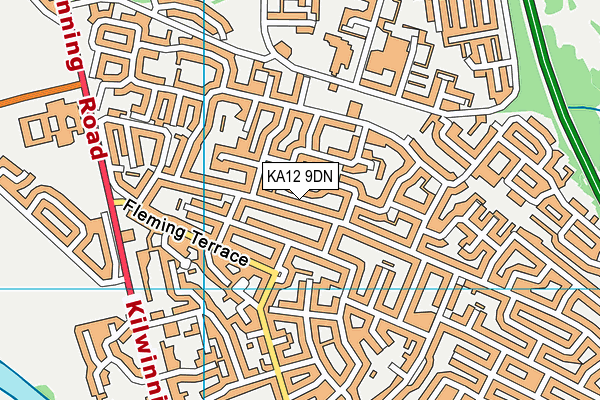 KA12 9DN map - OS VectorMap District (Ordnance Survey)