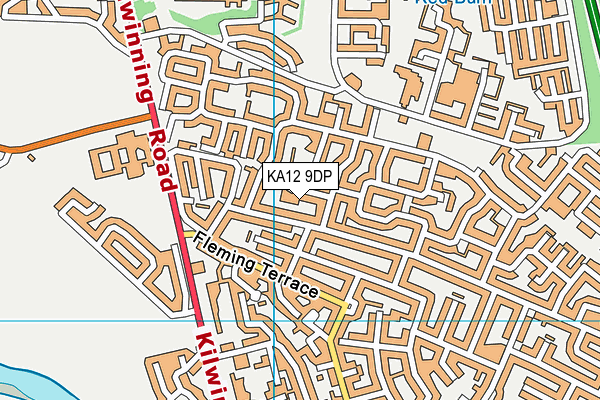 KA12 9DP map - OS VectorMap District (Ordnance Survey)