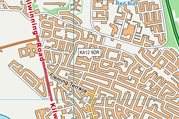 KA12 9DR map - OS VectorMap District (Ordnance Survey)