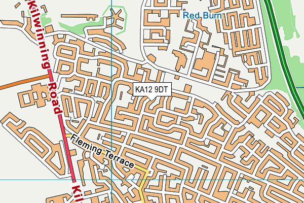 KA12 9DT map - OS VectorMap District (Ordnance Survey)