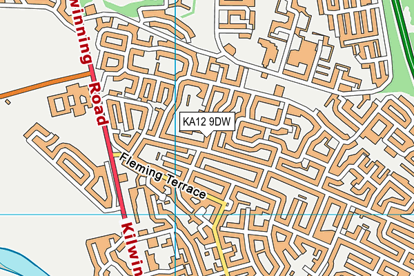 KA12 9DW map - OS VectorMap District (Ordnance Survey)