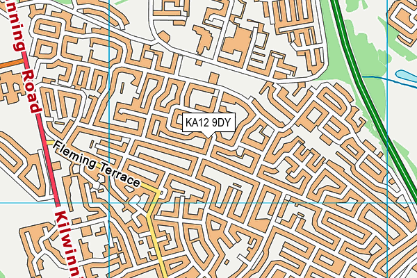 KA12 9DY map - OS VectorMap District (Ordnance Survey)