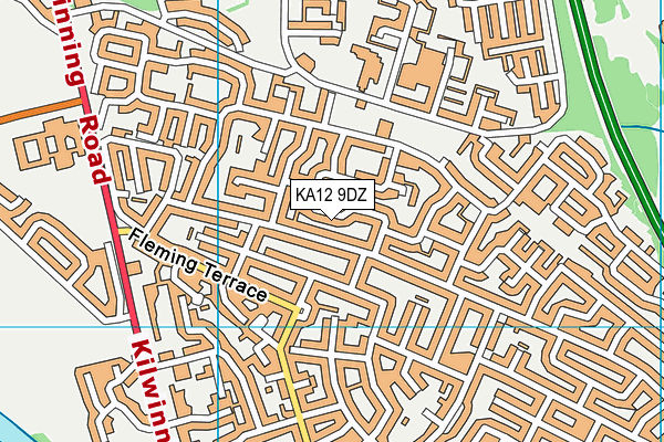 KA12 9DZ map - OS VectorMap District (Ordnance Survey)
