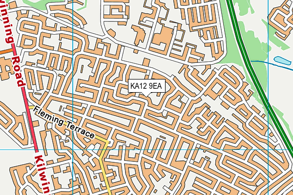 KA12 9EA map - OS VectorMap District (Ordnance Survey)