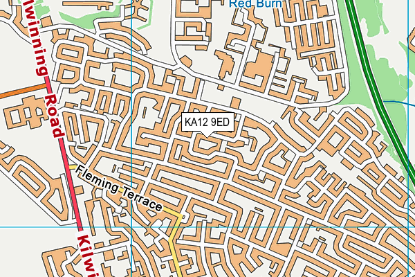 KA12 9ED map - OS VectorMap District (Ordnance Survey)