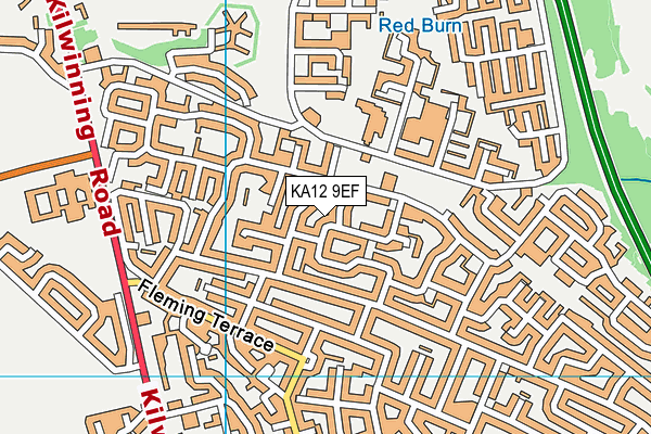 KA12 9EF map - OS VectorMap District (Ordnance Survey)