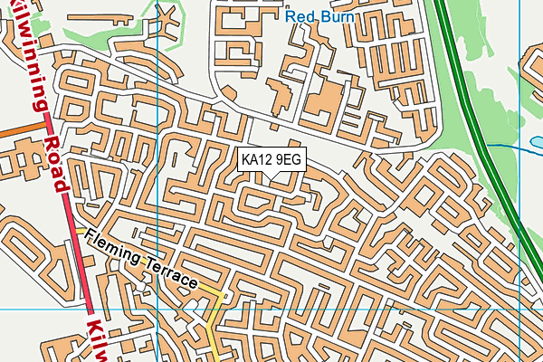 KA12 9EG map - OS VectorMap District (Ordnance Survey)