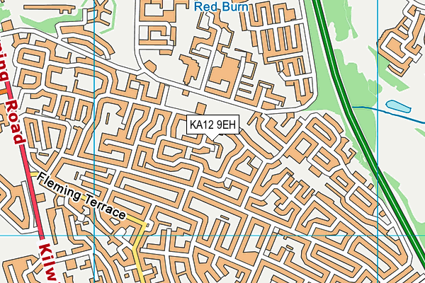 KA12 9EH map - OS VectorMap District (Ordnance Survey)