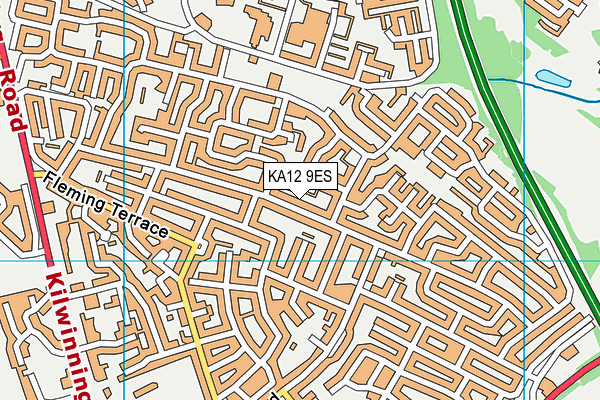 KA12 9ES map - OS VectorMap District (Ordnance Survey)