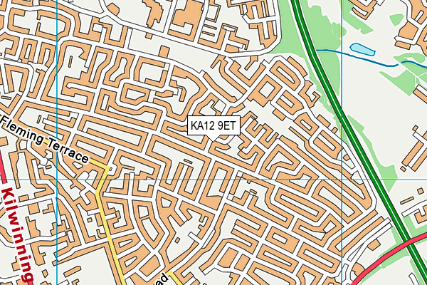 KA12 9ET map - OS VectorMap District (Ordnance Survey)