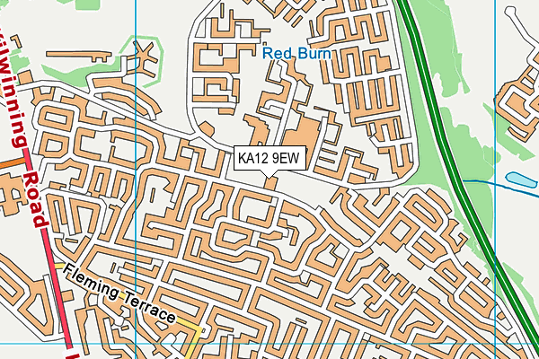 KA12 9EW map - OS VectorMap District (Ordnance Survey)