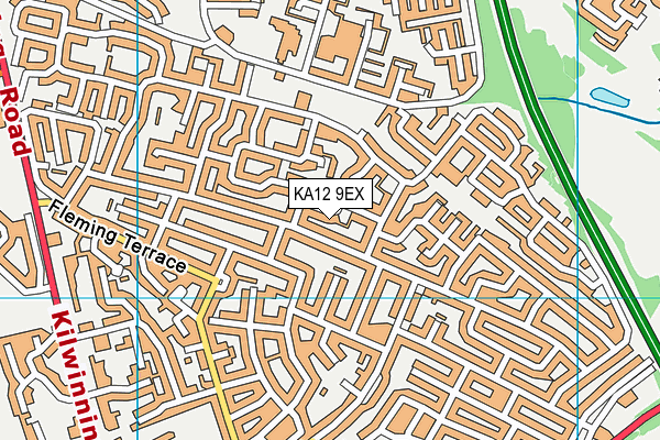 KA12 9EX map - OS VectorMap District (Ordnance Survey)