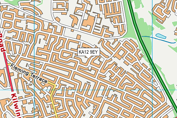 KA12 9EY map - OS VectorMap District (Ordnance Survey)