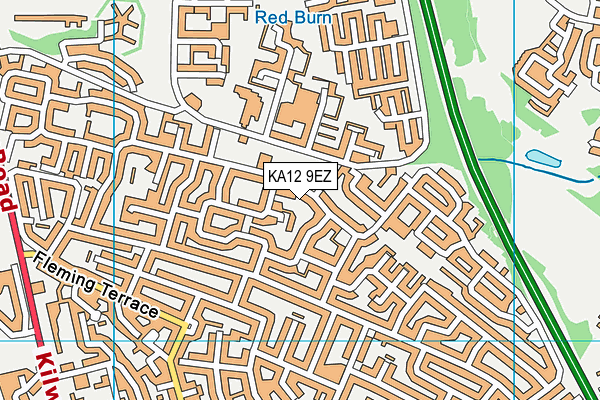 KA12 9EZ map - OS VectorMap District (Ordnance Survey)