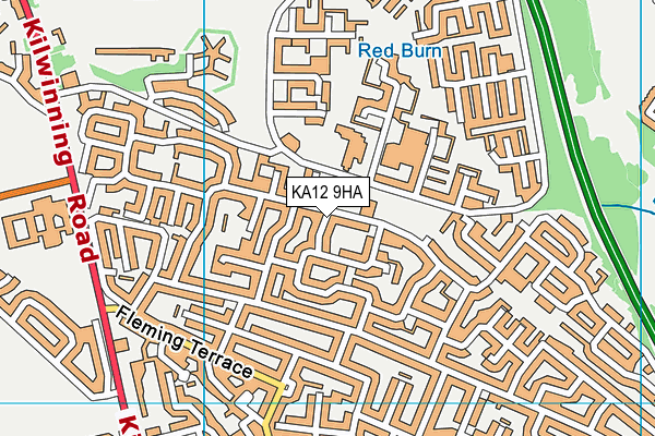 KA12 9HA map - OS VectorMap District (Ordnance Survey)