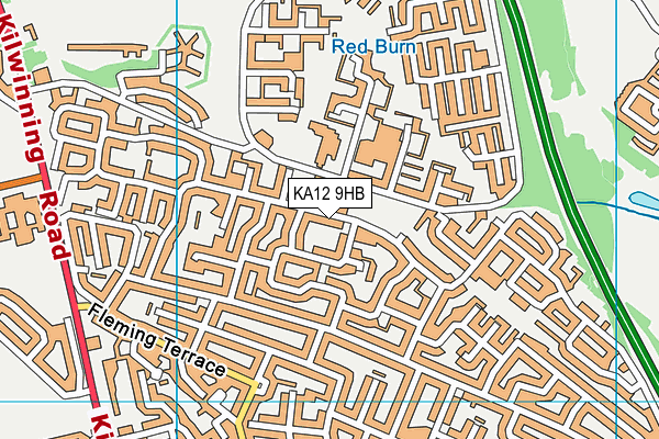 KA12 9HB map - OS VectorMap District (Ordnance Survey)