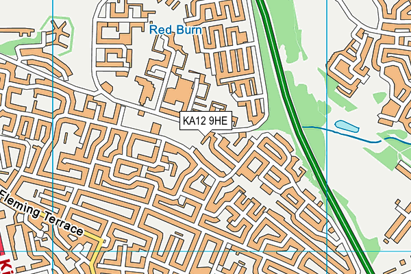 KA12 9HE map - OS VectorMap District (Ordnance Survey)